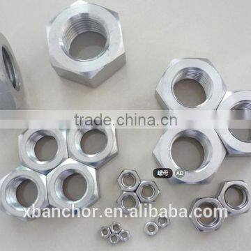 din934 4.8grade nut M20 with zinc palted fastener made in hebei handan