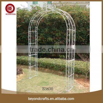 White modern style popular decorative iron garden arch