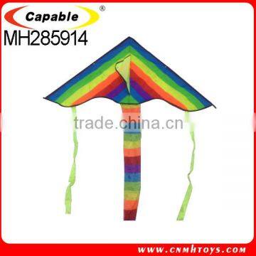 DIY colorful rainbow flying long tail kids kite