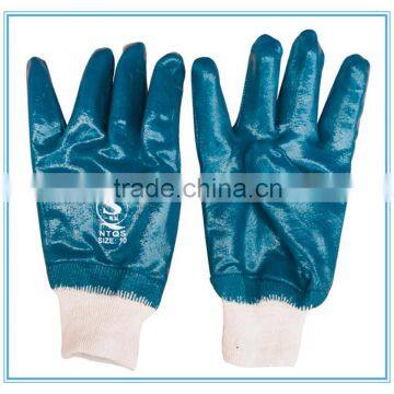 Hot sale blue Nitrile Coated white nylon Gloves for auto repair