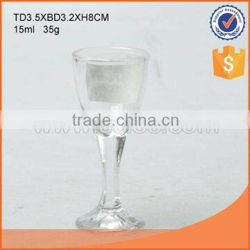small capacity clear wine stemmed glass