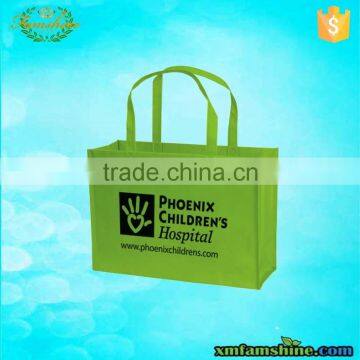 reusable eco nonwoven green bag for shopping