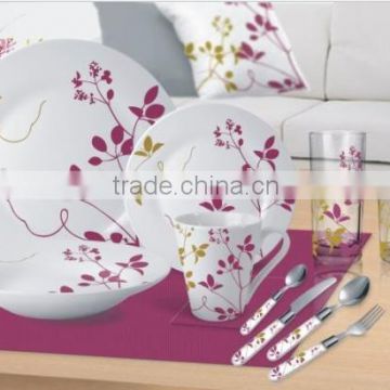 Casual porcelain dinnerware set,porcelain dinner set decaled