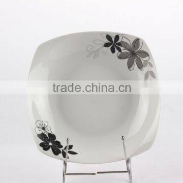 Super White porcelain square plate for kitchenware