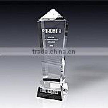 High quality crystal trophy 3d laser engraving blank crystal trophy&award