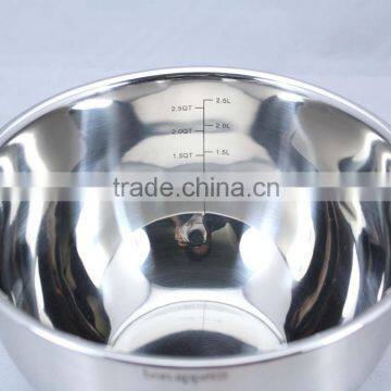 2016 Hot Sale 3pcs Stainless Steel Non-Slip Mixing Bowl