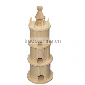 china import best made toys / natural paulownia wooden toys/castle shape wooden toys from china