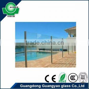 large size tempered 10mm 12mm thick glass price for swimming pool fence