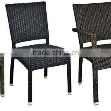 Outdoor armrest/armless rattan fold chairs