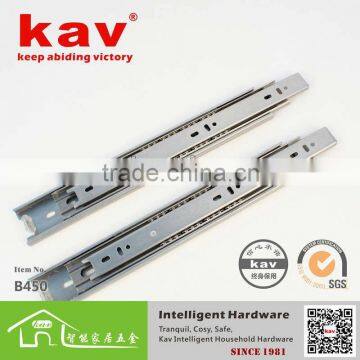stainless steel 3 folds ball bearing l-shaped kitchen cabinet drawer slide