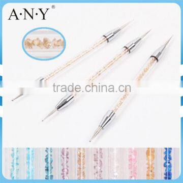 ANY Nail Art Beauty Golden Rhinestone 3PCS Nail Dotting Tool Set