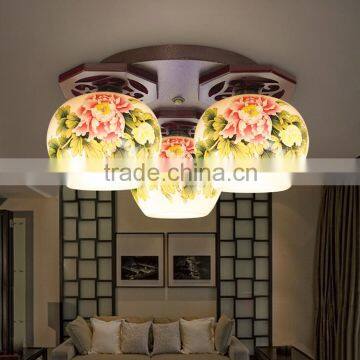 Jingdezhen ceramic handmade led for home ceiling lights