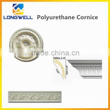 PU(Polyurethane) Decorative and Interior Plain Cornice Moulding