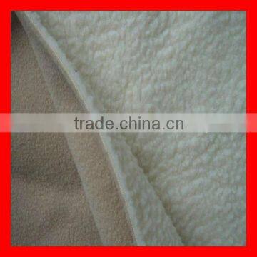 Polyester Sherpa Bonded Fleece Fabric for Jacket/Blanket