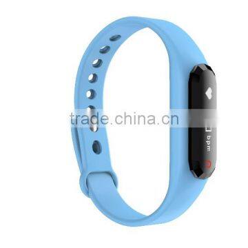 OLED touch screen bluetooth heart rate monitor vibrate smart Bracelet man wristband fitness tracking sleep monitor calorie