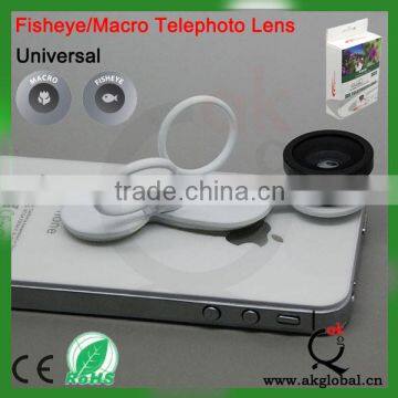 Hot!! New Arrival Bracelet Lens Universal 2 in 1 Fisheye Macro Lens for iPhone 5S Samsung S4 S5