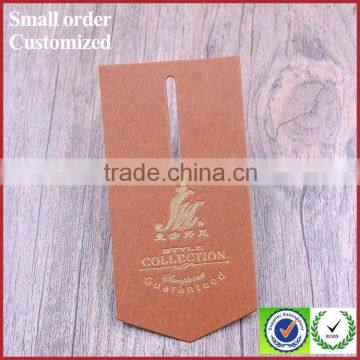 Custom private printed kraft paper hang tags tag for luggage clothing