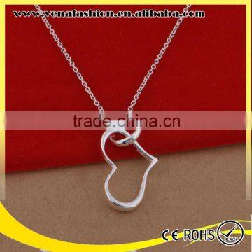 heart model 925 sterling silver jewelry wholesale necklace                        
                                                Quality Choice