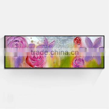 Shu1768 Best selling palette knife rose flower canvas oil painting designs