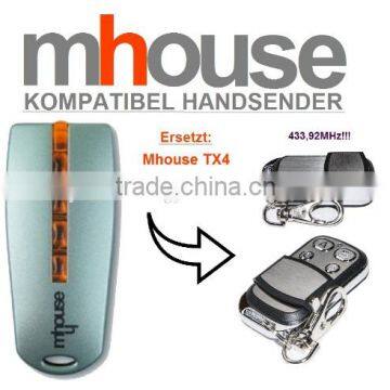 Aftermarket MHouse remote TX4 ,MHouse garage door remote replacement