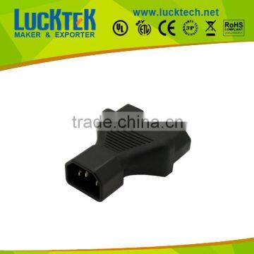 C14 to 2xC13 Y spliter power adapter plug