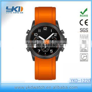 Newest fashion design silicone sport watch with quartz movt