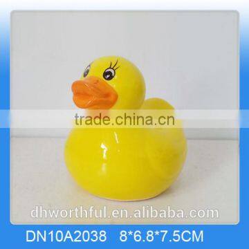 Lovely yellow duck ceramic money bank