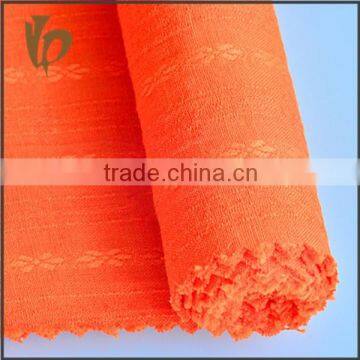 2015 TAIZHOU orange linen cotton floral jacquard textured skirt fabric