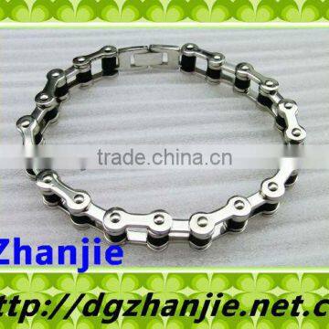 Masculine stainless steel men motorcycle chain bracelet#17012