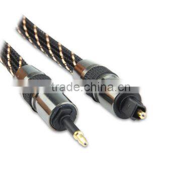 High Quality Black Fiber Optic Audio Cable Toslink Plug to Optical 3.5mm Jack Cable photo-4