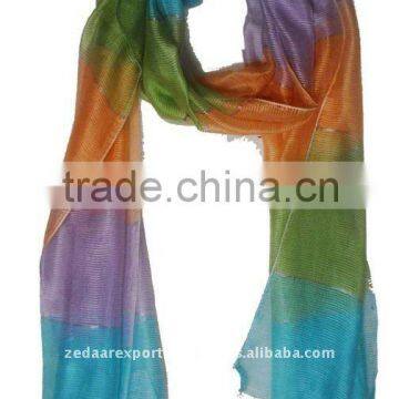 rainbow silk viscose scarves