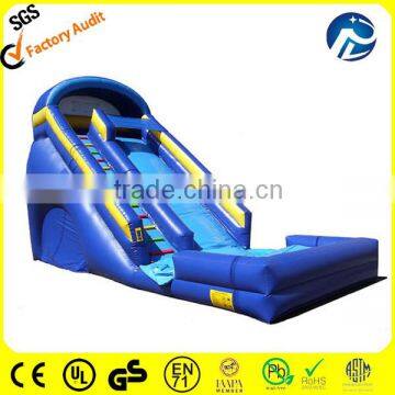 hot selling cheap inflatable wet slide with pool