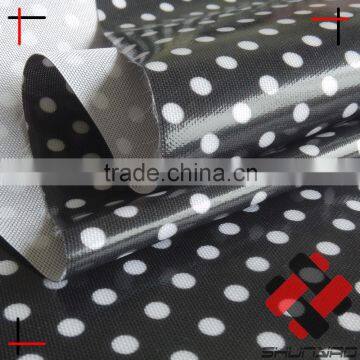 600d Polyester Oxford laminated with shiny PEVA bag material