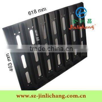 Black blister tray with perforated for shoving objects