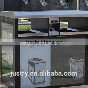 Outdoor Solar Energy Advertising Trash Bins HW-0018-2B photo-2