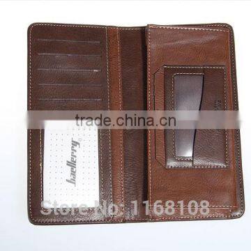 New Brand Leather Purse ID Credit Card Holder Bifold Zipper Long Mens Wallet photo-5