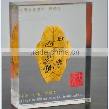 classical transparent acrylic polyester resin display, chinese traditional acrylic display