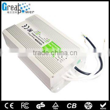 Higher quality DC12V 25A 300W AC110~260V waterproof Power Supply