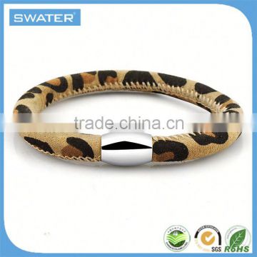 Jewelry Wholesale Brown 316L Stainless Steel Bracelets & Leather Bracelet