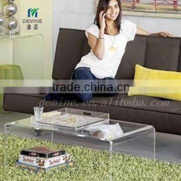 Light Rigid PMMA(acrylic) Tea Table Break Resistance