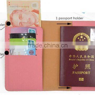 High Quality Leather Passport Wallet, passport Cover With Pen holder