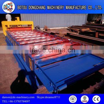 Fully automatic hydrulic cutting roof Glazed tile roll forming machine, roofing tile making machinery