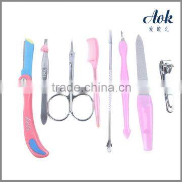 8pcs manicure tools and makeup tools kits