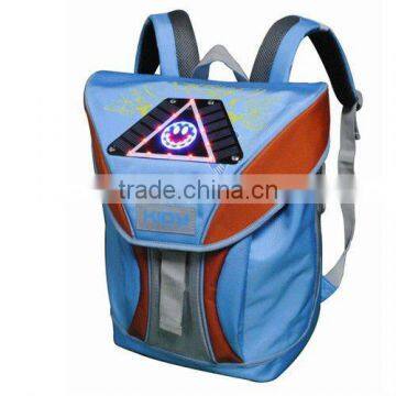 Quality goods mobile power newly solar bag students bag LED warning bag /special bag