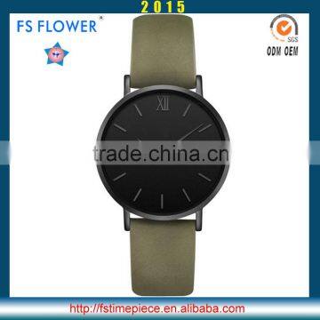 FS FLOWER - Black Dial Applied Metal Fashion Watch Men Watch Watches 2015