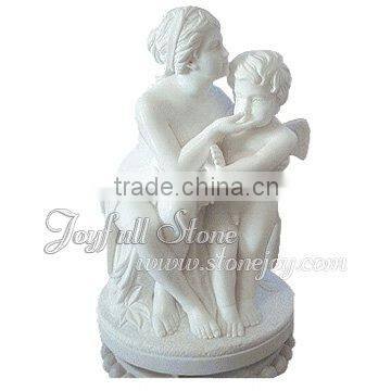 Marble Mother and baby statue, mother and children statues