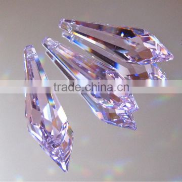 Years shining Crystal Rosaline Pink Icicle Prism ornament suncatchers 40mm(R-2060