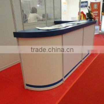 Hot sale Modern Circle Cashier Counter Modern Circle Desks, solid surface countertop