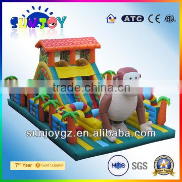 Hot Jungle Inflatable Slide Bouncer Castle Combo Inflatable funcity/ Big Inflatables Playground