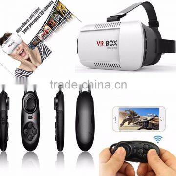 2016 Hottest Virtual Reality VR Box 3D Glasses With Remote for blue film sex video google